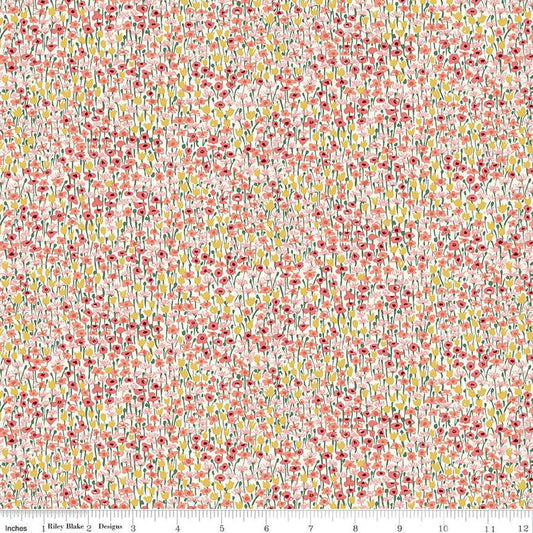 SALE Botanist's Walk 01667409C Joy Meadow C - Riley Blake Designs - Floral Flowers - Liberty Fabrics - Quilting Cotton Fabric
