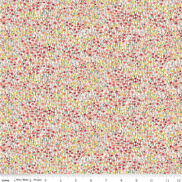 SALE Botanist's Walk 01667409C Joy Meadow C - Riley Blake Designs - Floral Flowers - Liberty Fabrics - Quilting Cotton Fabric