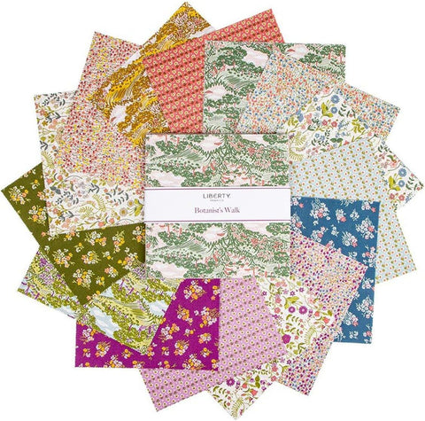 Botanist's Walk 5" Stacker Charm Pack Bundle - Riley Blake - Liberty Fabrics - 42 Piece Precut Pre cut - Quilting Cotton Fabric