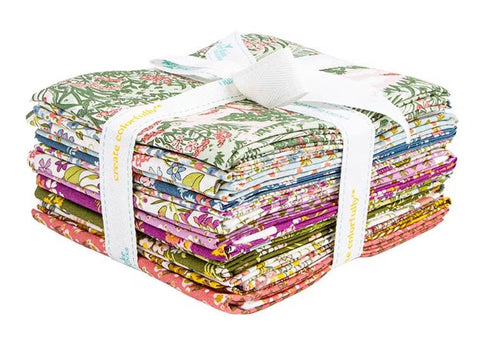Botanist's Walk Fat Quarter Bundle 15 pieces - Riley Blake - Pre cut Precut - Floral Flowers - Liberty Fabrics - Quilting Cotton