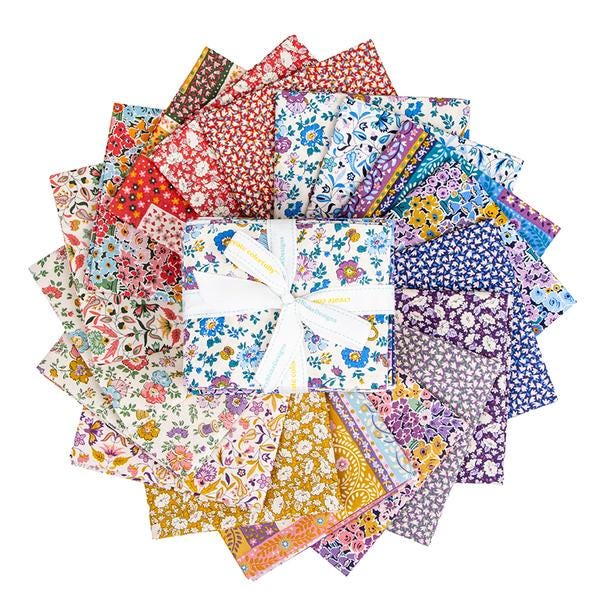 Tudor Celebration Fat Quarter Bundle 15 pieces - Riley Blake - Pre cut Precut - Floral Flowers - Liberty Fabrics - Quilting Cotton