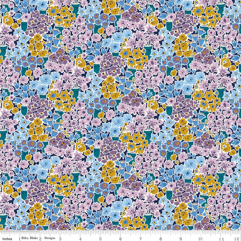 Tudor Celebration 01667445A Rossellie Blooms A - Riley Blake Designs - Floral Flowers - Liberty Fabrics - Quilting Cotton Fabric