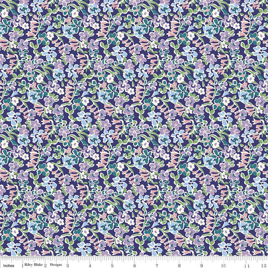 SALE London Bouquet 01667418B Regent Meadow B - Riley Blake Designs - Floral Flowers - Liberty Fabrics - Quilting Cotton Fabric
