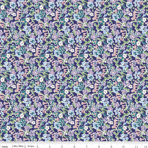 London Bouquet 01667418B Regent Meadow B - Riley Blake Designs - Floral Flowers - Liberty Fabrics - Quilting Cotton Fabric