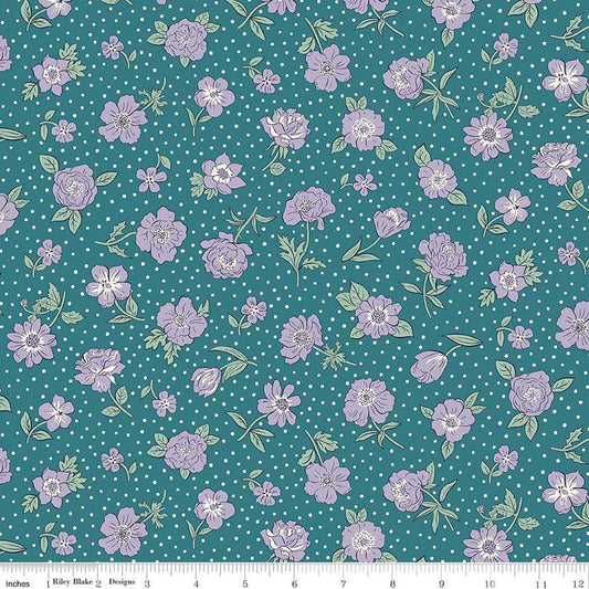 London Bouquet 01667419B Heritage Park B - Riley Blake Designs - Floral Flowers - Liberty Fabrics - Quilting Cotton Fabric