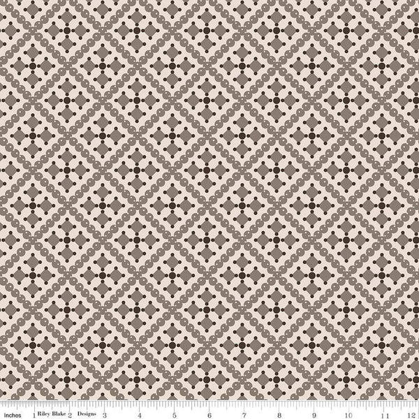 3 yard cut- SALE Gentler Times Shenanigans WIDE BACK WB16494 Pebble - Riley Blake - 107/108" Wide - Geometric - Quilting Cotton Fabric