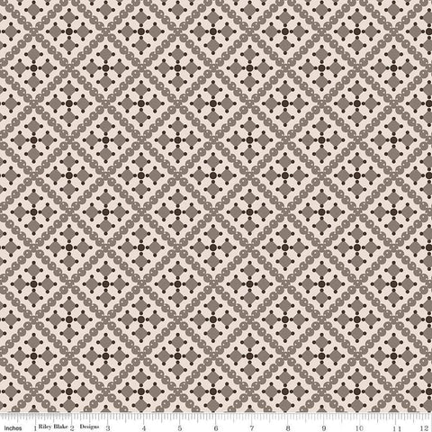 3 yard cut- SALE Gentler Times Shenanigans WIDE BACK WB16494 Pebble - Riley Blake - 107/108" Wide - Geometric - Quilting Cotton Fabric