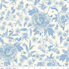 3-Yard cut- Penelope Floral WIDEBACK WB16648 Cream - Riley Blake Designs - 108" - Quilting Cotton Fabric