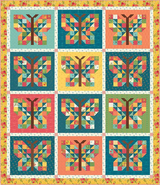 SALE Mariposa Quilt and Runner PATTERN P154 by Heather Peterson - Riley Blake - INSTRUCTIONS Only - Multiple Sizes - 10" Stacker Friendly