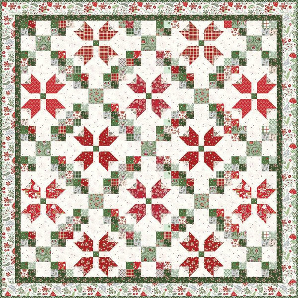Patchwork Blooms Quilt PATTERN P138 by Beverly McCullough - Riley Blake Designs - INSTRUCTIONS Only - Fat Quarter Friendly