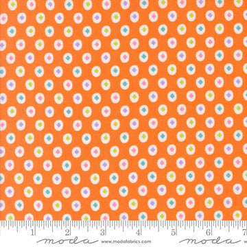 Image of the Fab Boo Lous Diamond Pumpkin quilting cotton fabric. Features diamonds on an orange background. Cute Little Fabric Shop