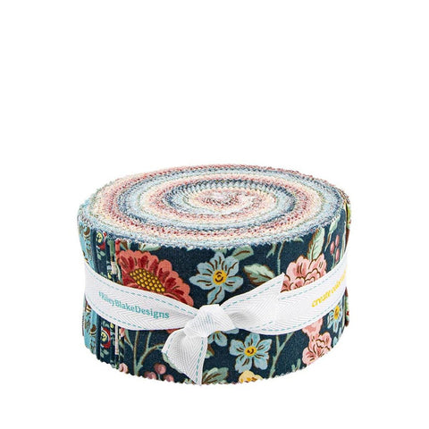 Emma 2.5 Inch Rolie Polie Jelly Roll 40 pieces - Riley Blake - Precut Pre cut Bundle - Jane Austen - Cotton Fabric - Licensed Product