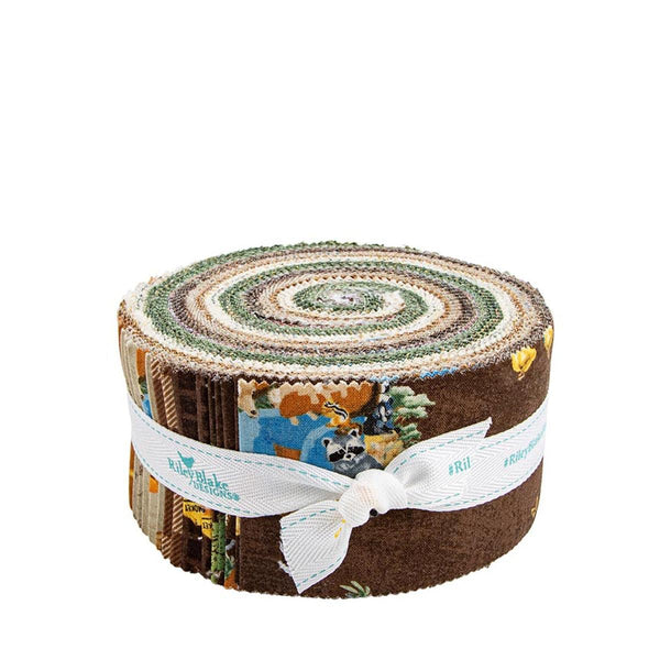 SALE Friends of Smokey Bear 2.5 Inch Rolie Polie Jelly Roll 40 pieces - Riley Blake - Precut Pre cut Bundle Cotton Fabric - Licensed Product