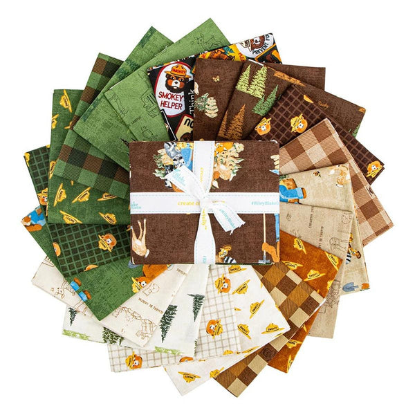 SALE Friends of Smokey Bear Fat Quarter Bundle 19 pieces - Riley Blake Designs - Precut - Quilting Cotton - Licensed Product