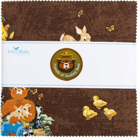Friends of Smokey Bear Charm Pack 5" Stacker Bundle - Riley Blake Designs - 42 piece Precut - Quilting Cotton - Licensed Product