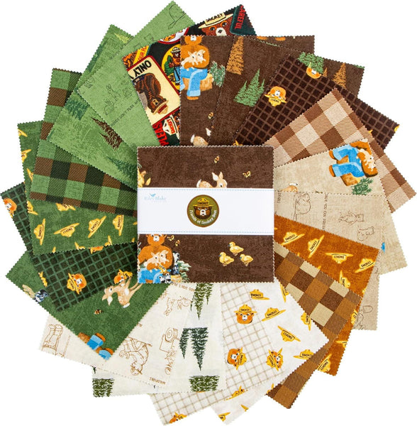 Friends of Smokey Bear Charm Pack 5" Stacker Bundle - Riley Blake Designs - 42 piece Precut - Quilting Cotton - Licensed Product