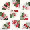 Image of the Mistletoe & Holly Dresden Fan Cheater Print Cloud quilting cotton fabric by Riley Blake Designs. Features cheater prints on a cream background. Cute Little Fabric Shop