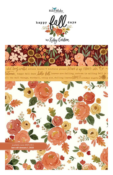 SALE Happy Fall Days Charm Pack 5" Stacker Bundle - Riley Blake Designs - 42 piece Precut Pre cut - Fall Autumn - Quilting Cotton Fabric