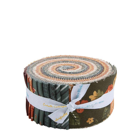 Happy Fall Days 2.5 Inch Rolie Polie Jelly Roll 40 pieces - Riley Blake Designs - Precut Pre cut Bundle Quilting Cotton Fabric