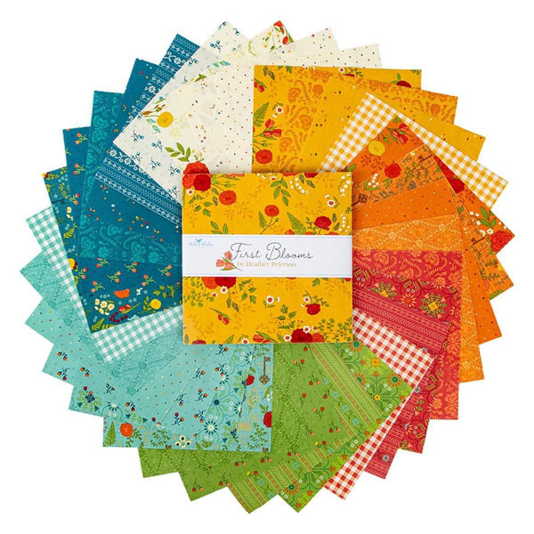 SALE First Blooms Layer Cake 10" Stacker Bundle - Riley Blake Designs - 42 piece Precut Pre cut - Floral Flowers - Quilting Cotton Fabric