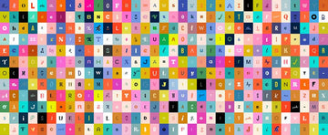 Selvedge Magic Letters Text RS5180 Multi - Moda Fabrics - Text Alphabet - Ruby Star Society - Cotton Fabric