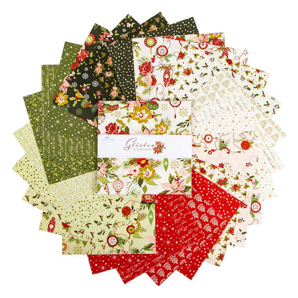 SALE Glisten Layer Cake 10" Stacker Bundle - Riley Blake Designs - 42 piece Precut Pre cut - Christmas - Quilting Cotton Fabric