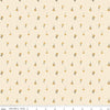 Image of the Awe of Autumn Flower Toss Cream quilting cotton fabric by Riley Blake Designs. Features flowers on a cream background. Cute Little Fabric Shop