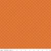 Image of the Awe of Autumn Grid Orange quilting cotton fabric by Riley Blake Designs. Features lines on an orange background. Cute Little Fabric Shop