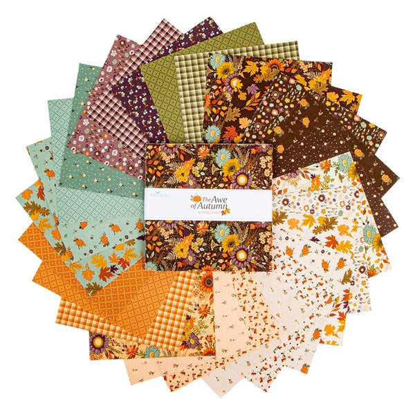 SALE The Awe of Autumn Layer Cake 10" Stacker Bundle - Riley Blake Designs - 42 piece Precut Pre cut - Autumn Fall - Quilting Cotton Fabric