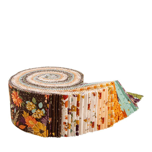 SALE The Awe of Autumn 2.5 Inch Rolie Polie Jelly Roll 40 pieces - Riley Blake Designs - Precut Pre cut Bundle - Quilting Cotton Fabric