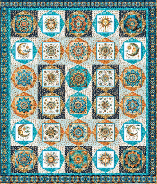 SALE Boho Sunshine Quilt PATTERN - QT Fabrics - Instructions Only - Bohemian Sunrise - Pieced Pattern - Morris Creative Group