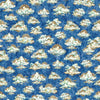 Image of the Bohemian Sunrise Clouds Blue quilting cotton fabric by QT fabrics. Features clouds on a blue background. Cute Little Fabric Shop