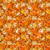 Image of the Bohemian Sunrise Celestial Blender Orange quilting cotton fabric by QT fabrics. Features geometric glass on an orange background. Cute Little Fabric Shop