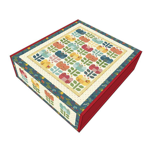 SALE Tulip Festival Quilt Kit by Heather Peterson - First Bloom - Riley Blake - Pattern Fabric Kit -  Quilting Cotton