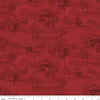 Image of the Covered Bridges in Fall Toile Red quilting cotton fabric by Riley Blake Designs. Features bridges on a red background. Cute Little Fabric Shop