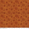 Image of the Covered Bridges in Fall Block Toss Orange quilting cotton fabric by Riley Blake Designs. Features blocks on an orange background. Cute Little Fabric Shop