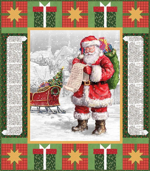 SALE Checking It Twice Panel Quilt PATTERN P100 by Bluebird Patterns - Riley Blake Designs - INSTRUCTIONS Only - Piecing