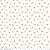 Image of the More Christmas Wishes Holly White quilting cotton fabric by Riley Blake Designs. Features holly on a white background. Cute Little Fabric Shop