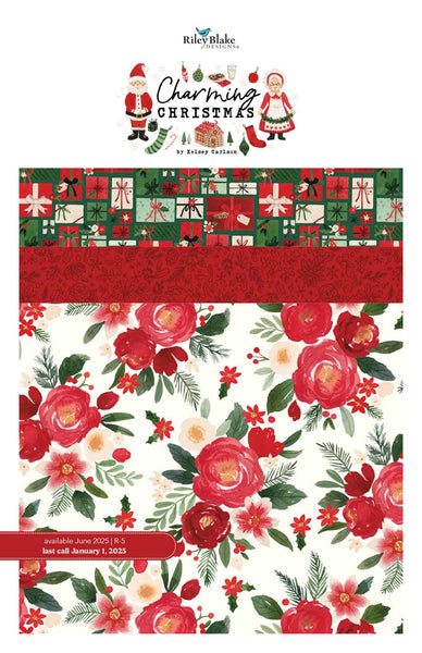 SALE Charming Christmas Charm Pack 5" Stacker Bundle - Riley Blake Designs - 42 piece Precut Pre cut - Holiday - Quilting Cotton Fabric
