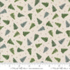 Image of the Winter Friends Trees Snowy White quilting cotton fabric by Moda Fabrics. Features trees on a white background. Cute Little Fabric Shop