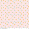Image of the Summer Skies and Fireflies Raspberries Pink Quilting Cotton Fabric by Riley Blake Designs. Features raspberries on a pink background. Cute Little Fabric Shop