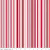 Image of the Cloudburst Stripe Red quilting cotton fabric by Riley Blake Designs. Features stripes on a red background. Cute Little Fabric Shop