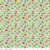 Image of the Cloudburst Floral Green quilting cotton fabric by Riley Blake Designs. Features flowers on a green background. Cute Little Fabric Shop