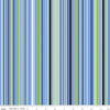Image of the Cloudburst Stripe Blue quilting cotton fabric by Riley Blake Designs. Features stripes on a blue background. Cute Little Fabric Shop