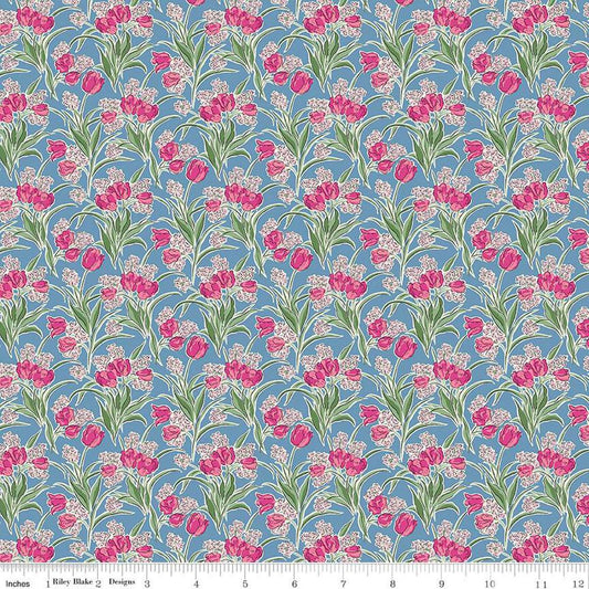 Flower Shop 01667412A Florists' Flowers A - Riley Blake Designs - Floral Flowers - Liberty Fabrics - Quilting Cotton Fabric