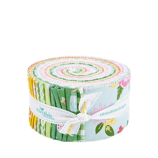 Summer Skies & Fireflies 2.5 Inch Rolie Polie Jelly Roll 40-Piece - Riley Blake Designs - Precut  Bundle - Cotton Fabric