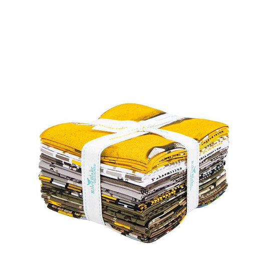 Caterpillar® 100 Years Fat Quarter Bundle 16-Piece - Riley Blake Designs -  Precut - Quilting Cotton Fabric - Licensed Product