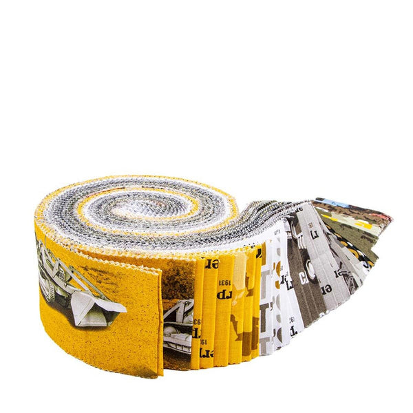 SALE Caterpillar® 100 Years 2.5 Inch Rolie Polie Jelly Roll 40 pieces - Riley Blake - Precut Pre cut Bundle Cotton Fabric - Licensed Product