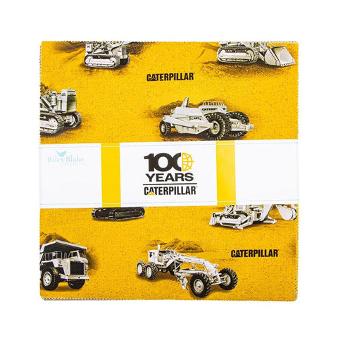 SALE Caterpillar® 100 YearsLayer Cake 10" Stacker Bundle - Riley Blake - CAT - 42 piece Precut - Quilting Cotton Fabric - Licensed Product