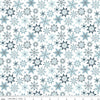 Image of the Winter Magic Snowflakes White quilting cotton fabric by Riley Blake Designs. Features snowflakes on a white background. Cute Little Fabric Shop